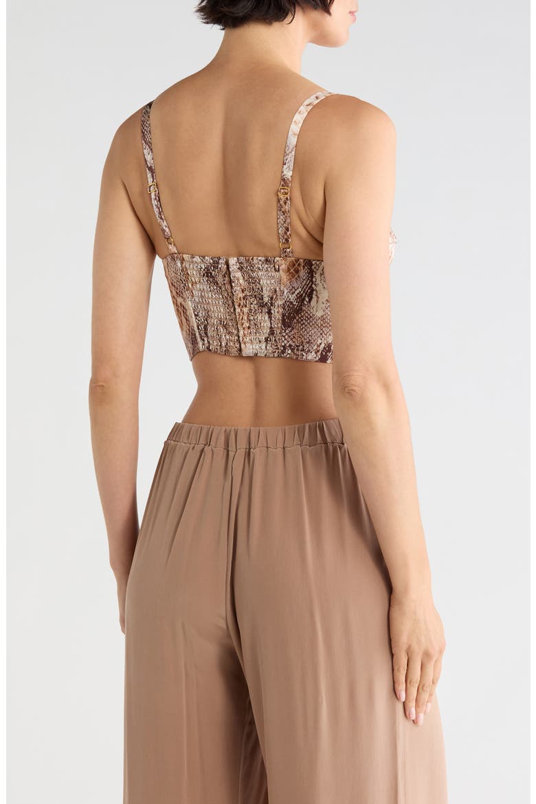 Sonya Snake Print Silk Bralette, Alternate, color, TAN MULTI WESTERN SNAKE