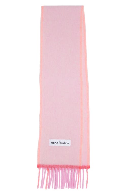 Acne Studios Valley Wool-blend Scarf In Pink