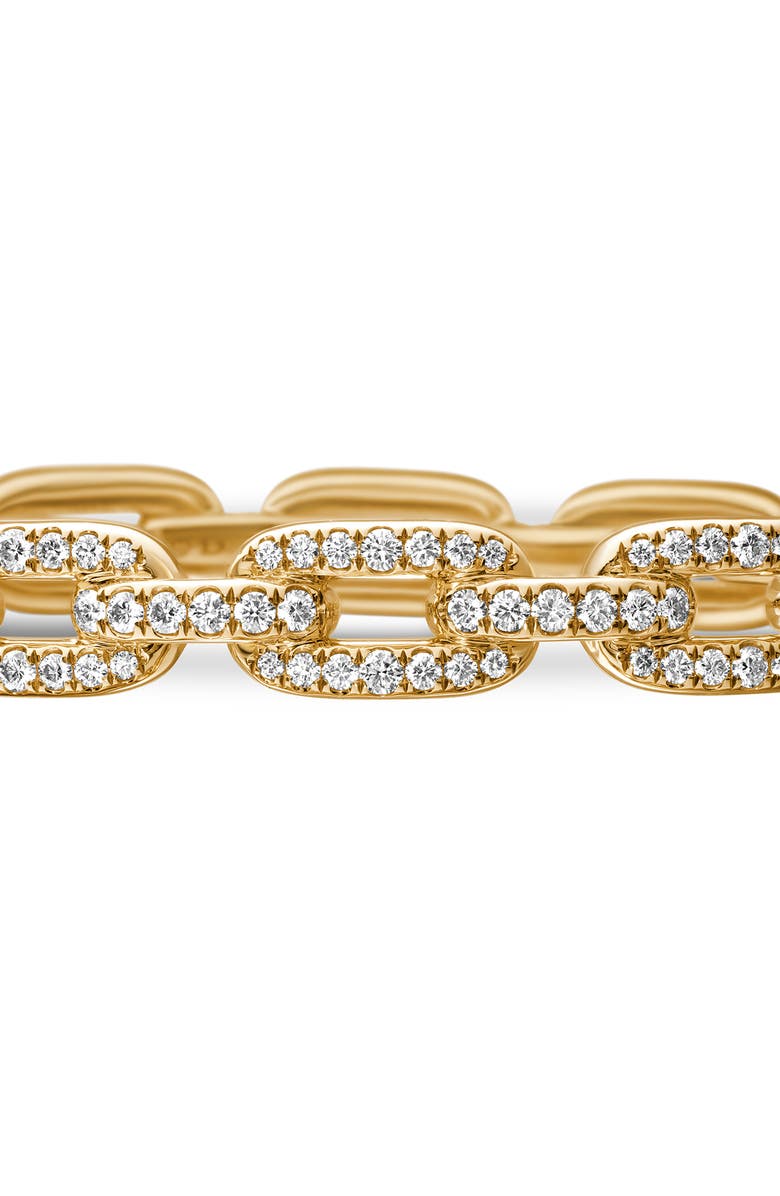 David Yurman Stax 18K Yellow Gold Chain Link Bracelet with Diamonds, Alternate, color, Yellow Gold/ Diamond