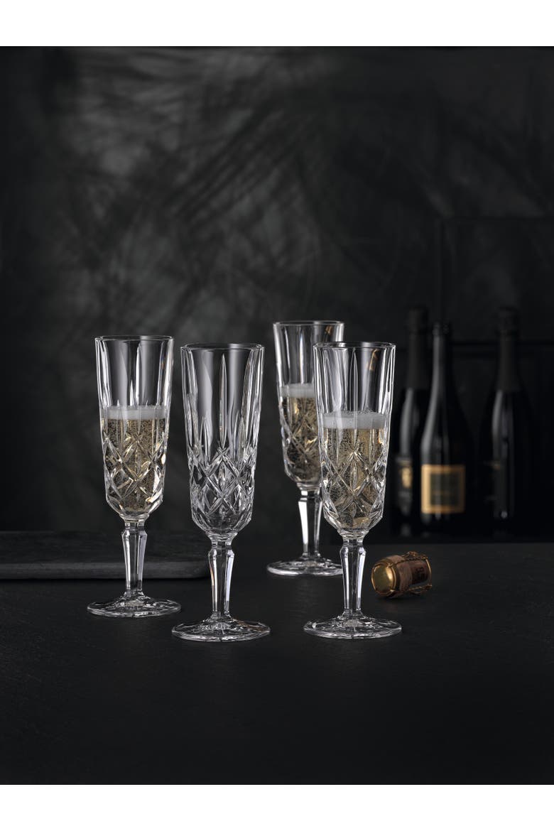 Noblesse Champagne Glasses, Set of 4, Alternate, color, Clear
