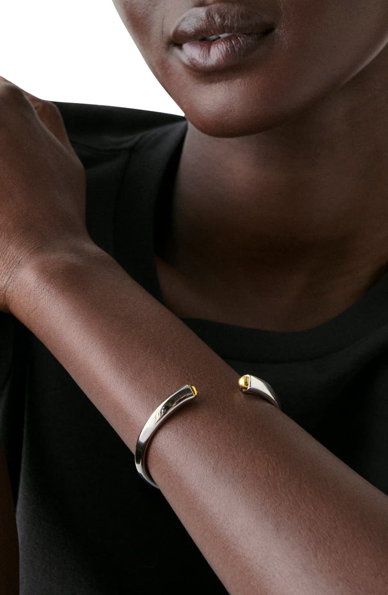 Kate Spade New York two tone cuff bracelet, Alternate, color, Silver/ Gold