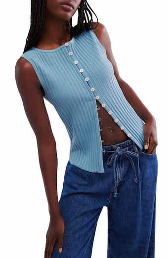 Tilly Rib Button-Up Top