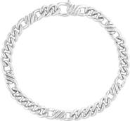 EFFY Men's Sterling Silver Figaro Chain Bracelet