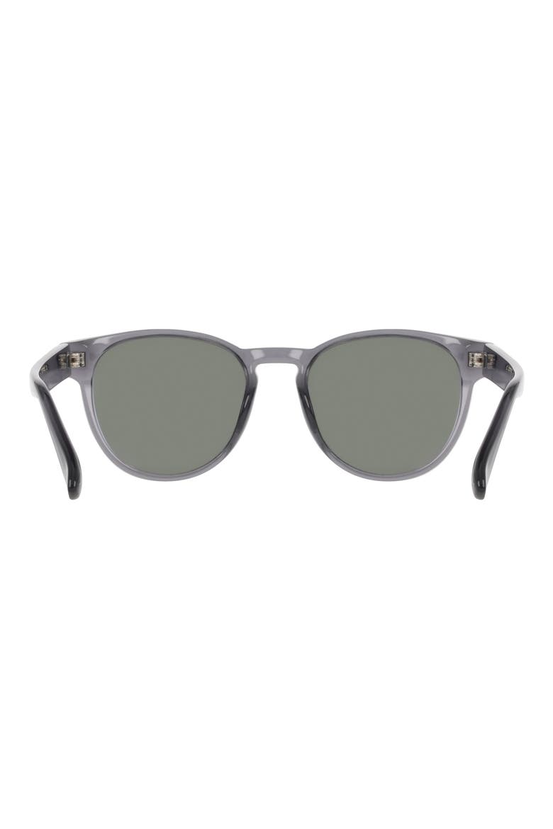 53mm Round Sunglasses, Alternate, color, SHINY CRYSTAL GREY