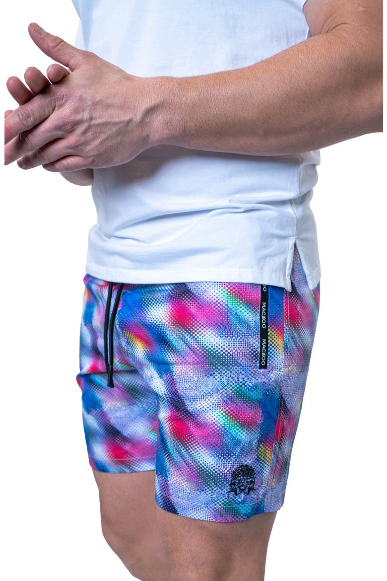 Swim Lion Haze Multi Swim Trunks, Alternate, color, BLUE MULTI
