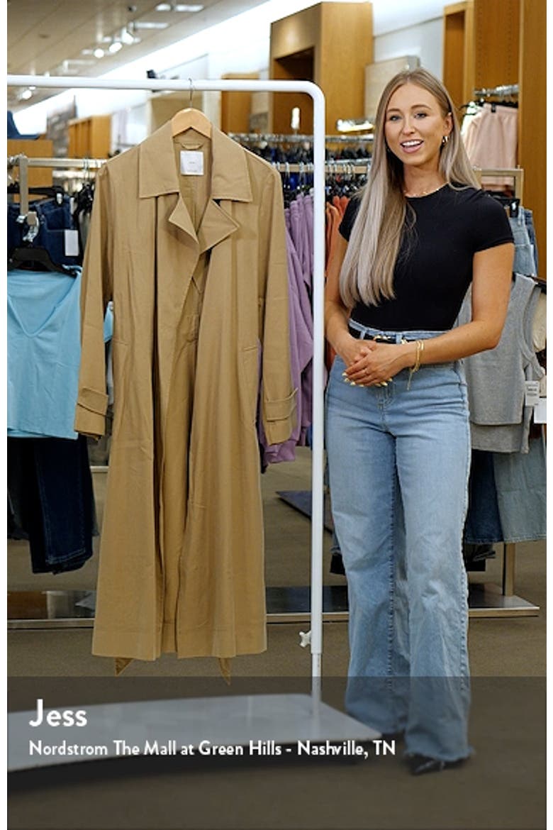Water Repellent Flowy Lapel Trench Coat video
