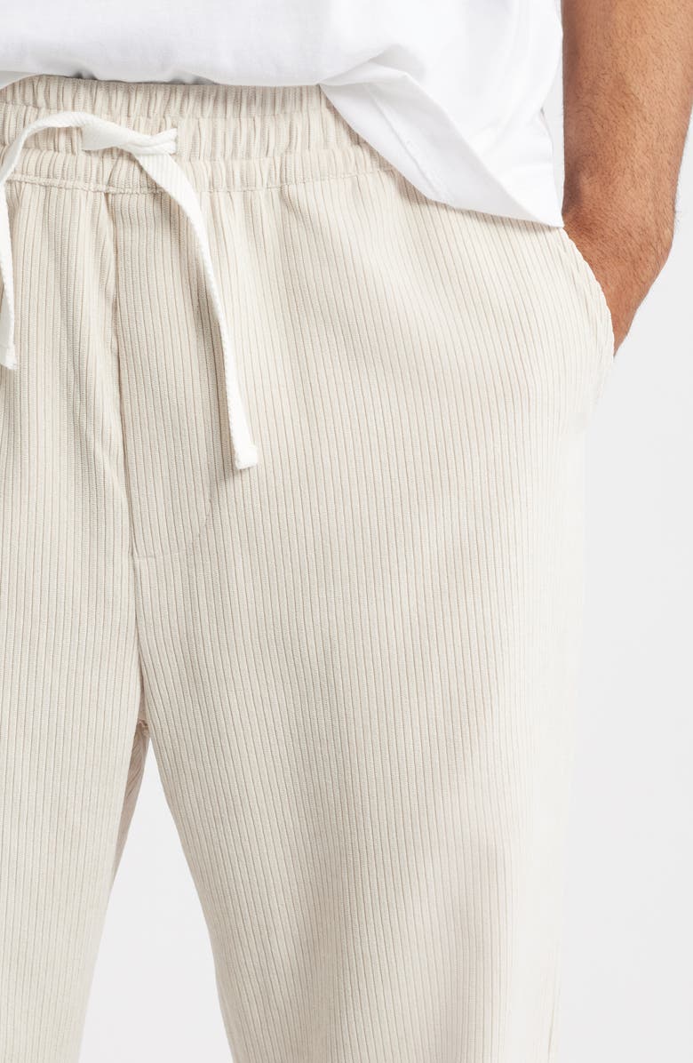RIZORT Roger Ribbed Pull-On Pants, Alternate, color, Cream