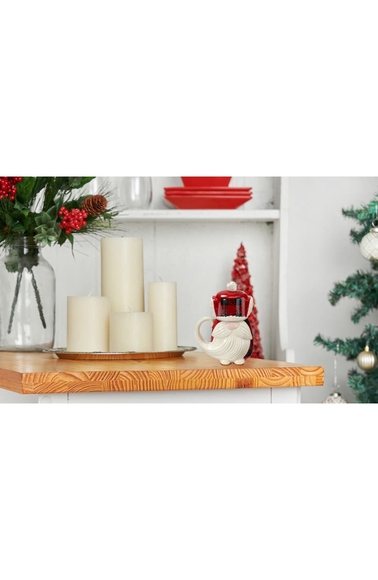 tag Lars Gnome Lidded Mug Ceramic Drinkware for Christmas, Alternate, color, Multicolored