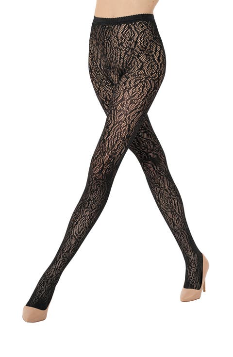 Rose Lace Tights