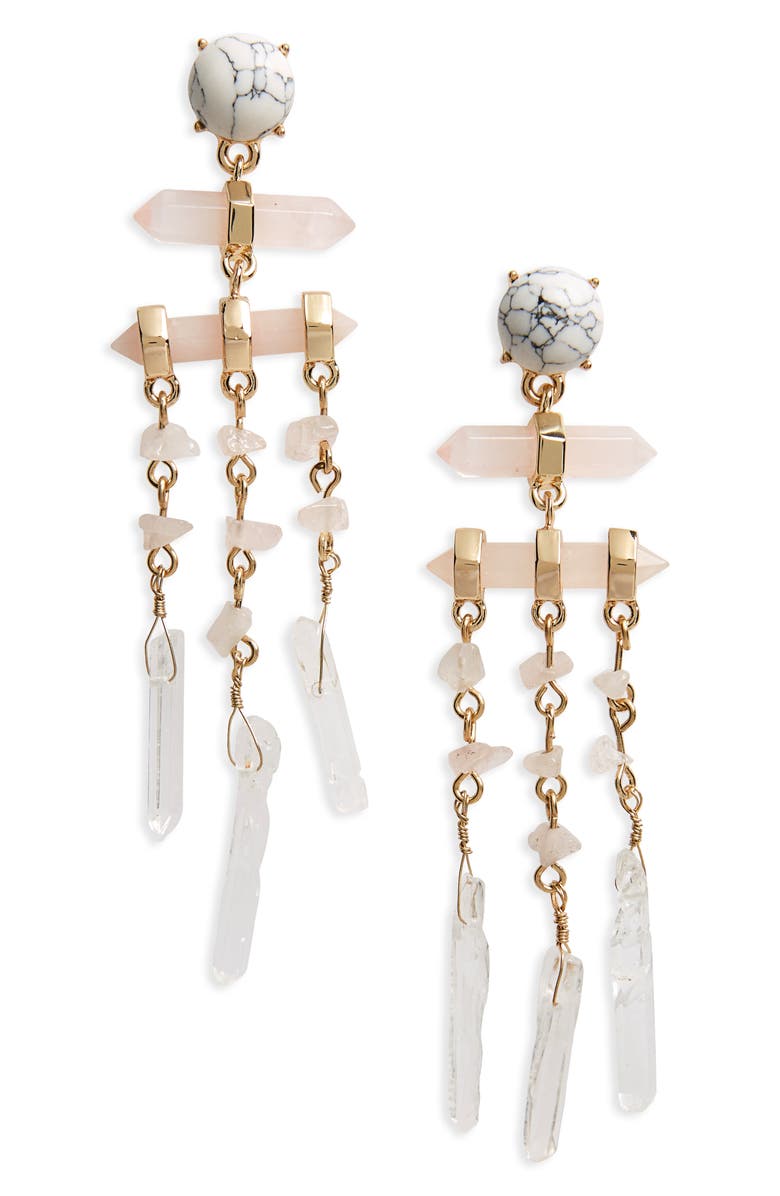 BaubleBar Ava Stone Drop Earrings, Main, color, 