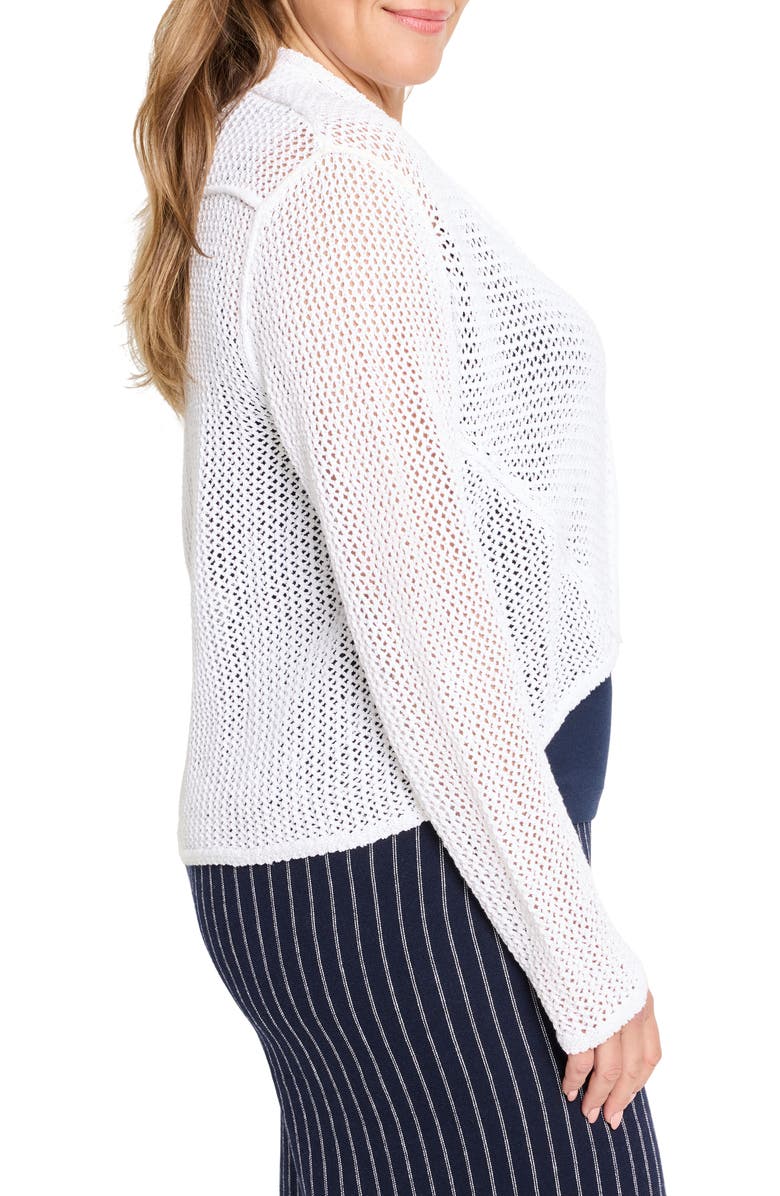 NIC+ZOE Mesh Cocoon Cardigan, Alternate, color, Paper White