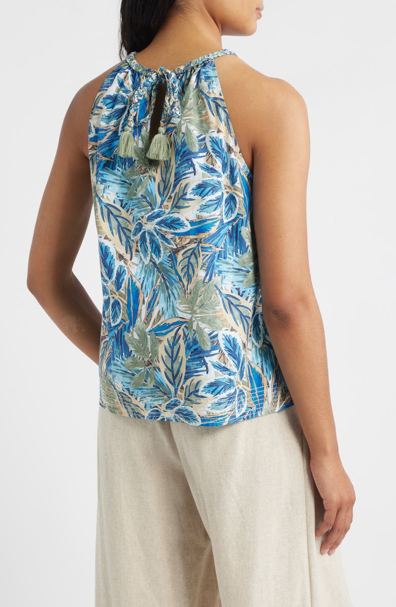 Tommy Bahama Frond Grove Cotton Poplin Top, Alternate, color, Croissant