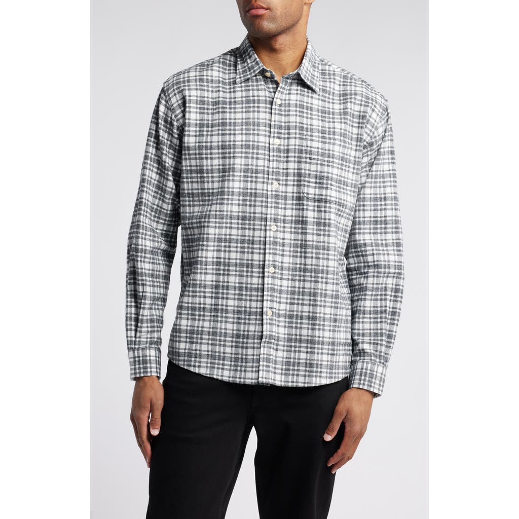 Nn07 Deon 5465 Organic Cotton Button-up Shirt In Grey Check