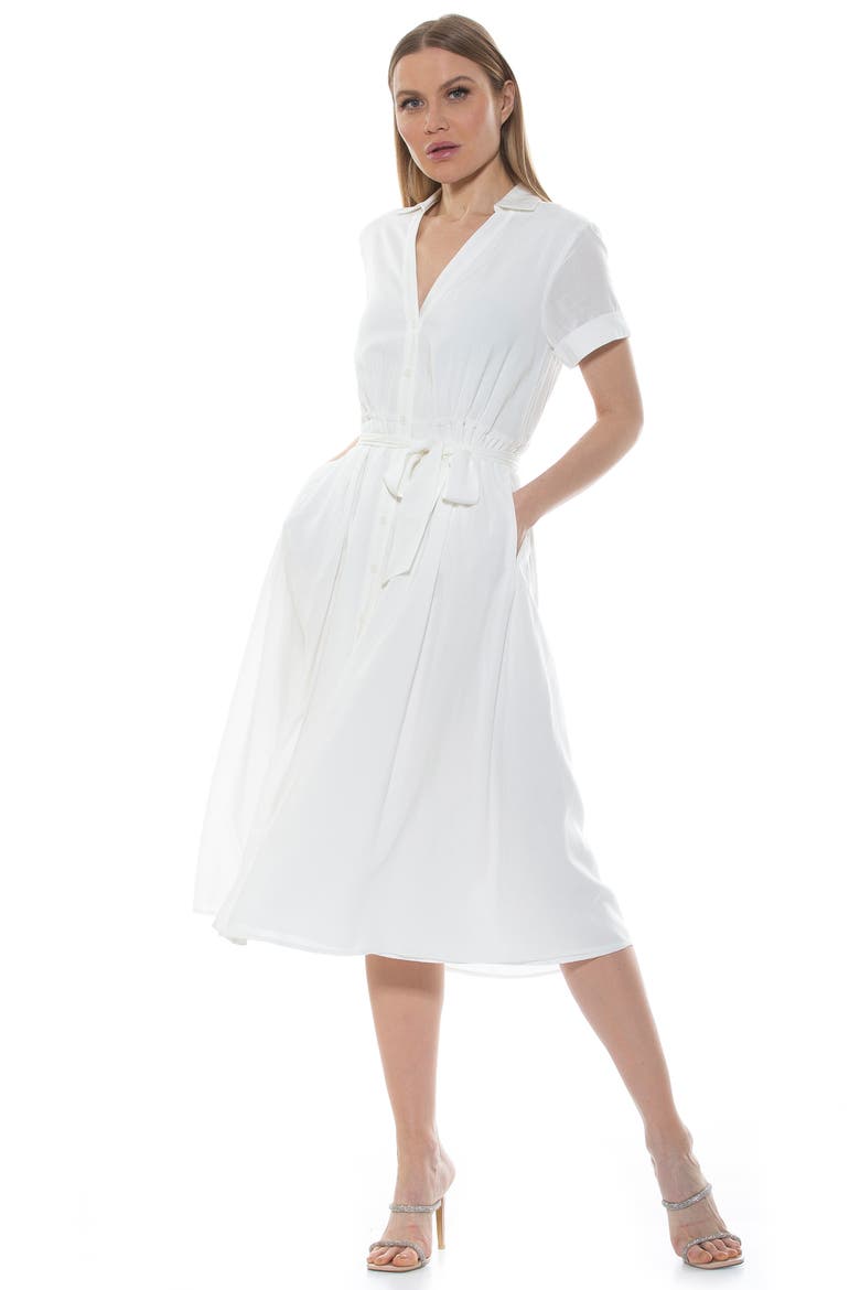 Liv Collared Shirtdress, Alternate, color, IVORY