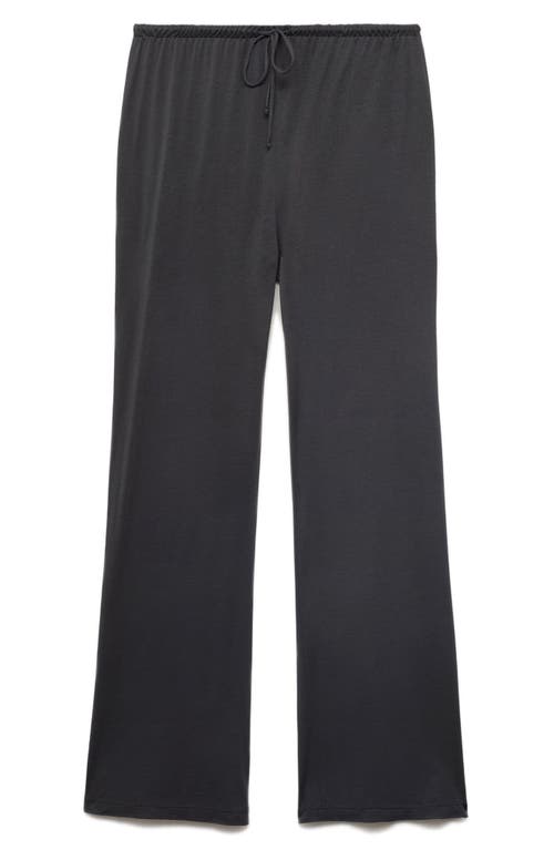 Mango Micromodal Pajama Pants In Gray