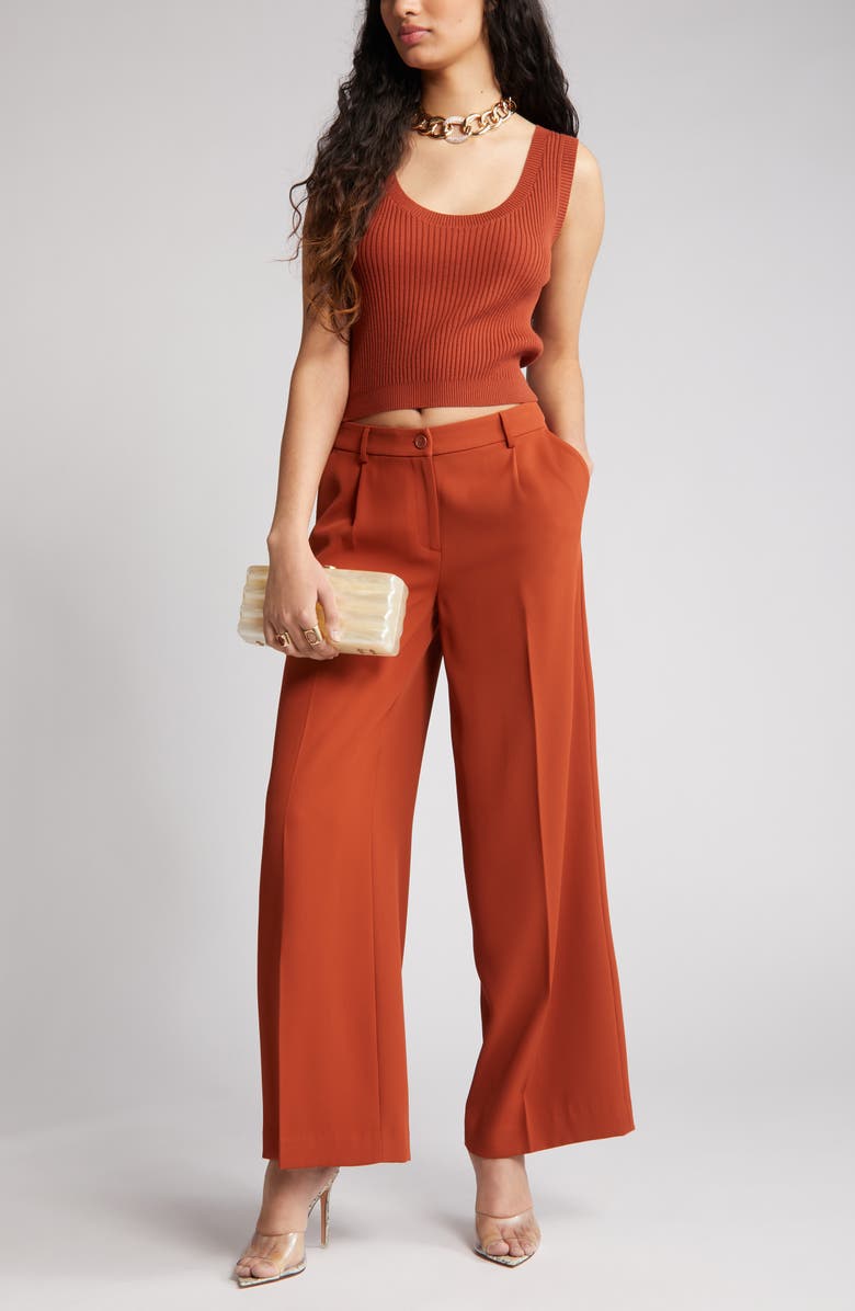 Open Edit Ribbed Sweater Tank Top, Main, color, 