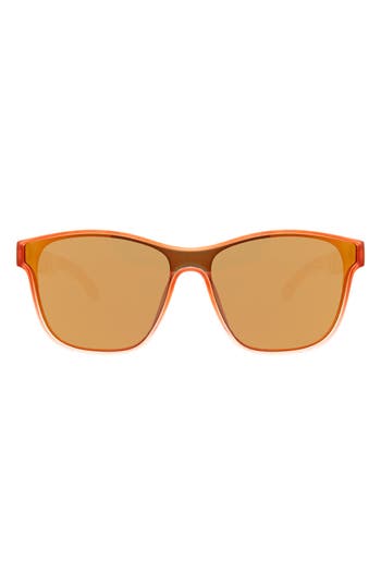 Hurley 50mm Square Shield Polarized Sunglasses In Orange