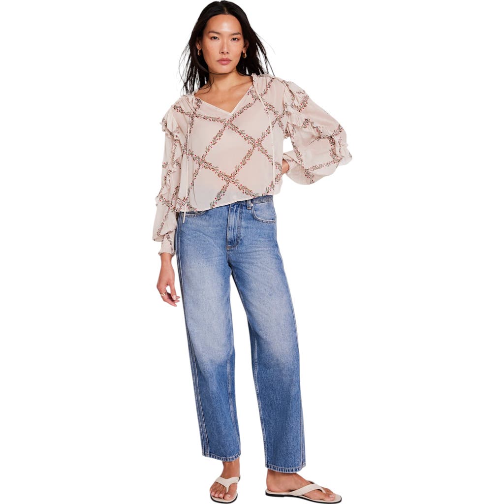 Mint Velvet Neutral Floral Print Blouse