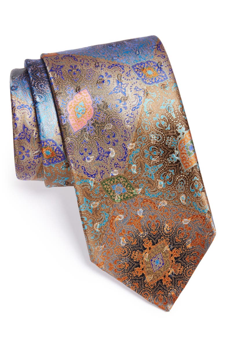 ZEGNA Ermenegildo Zegna 'Quindici' Print Silk Tie, Main, color,