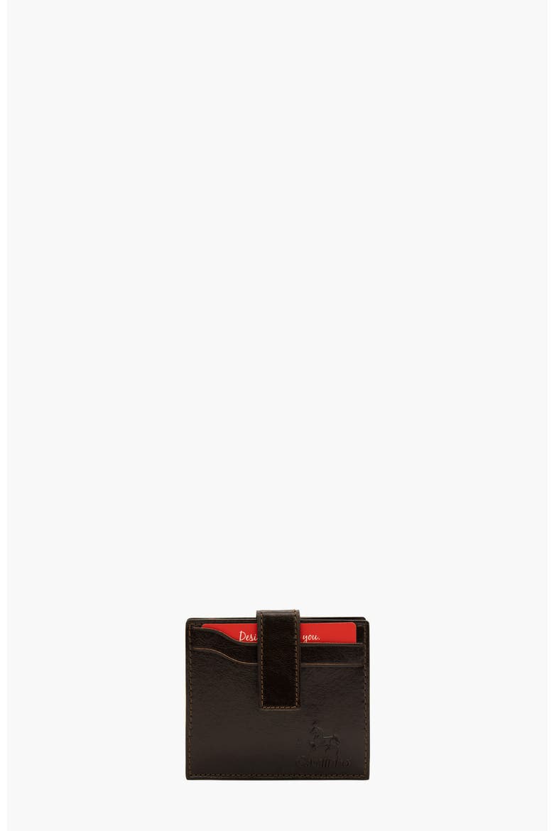 Gentleman Leather Card Holder Wallet 576, Main, color, Brown