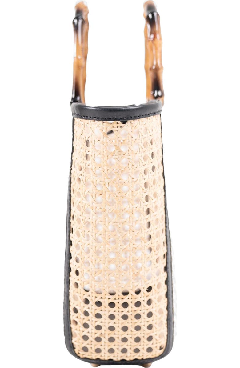 Jelavu Bristol Woven Cane Tote Bag, Alternate, color, Black