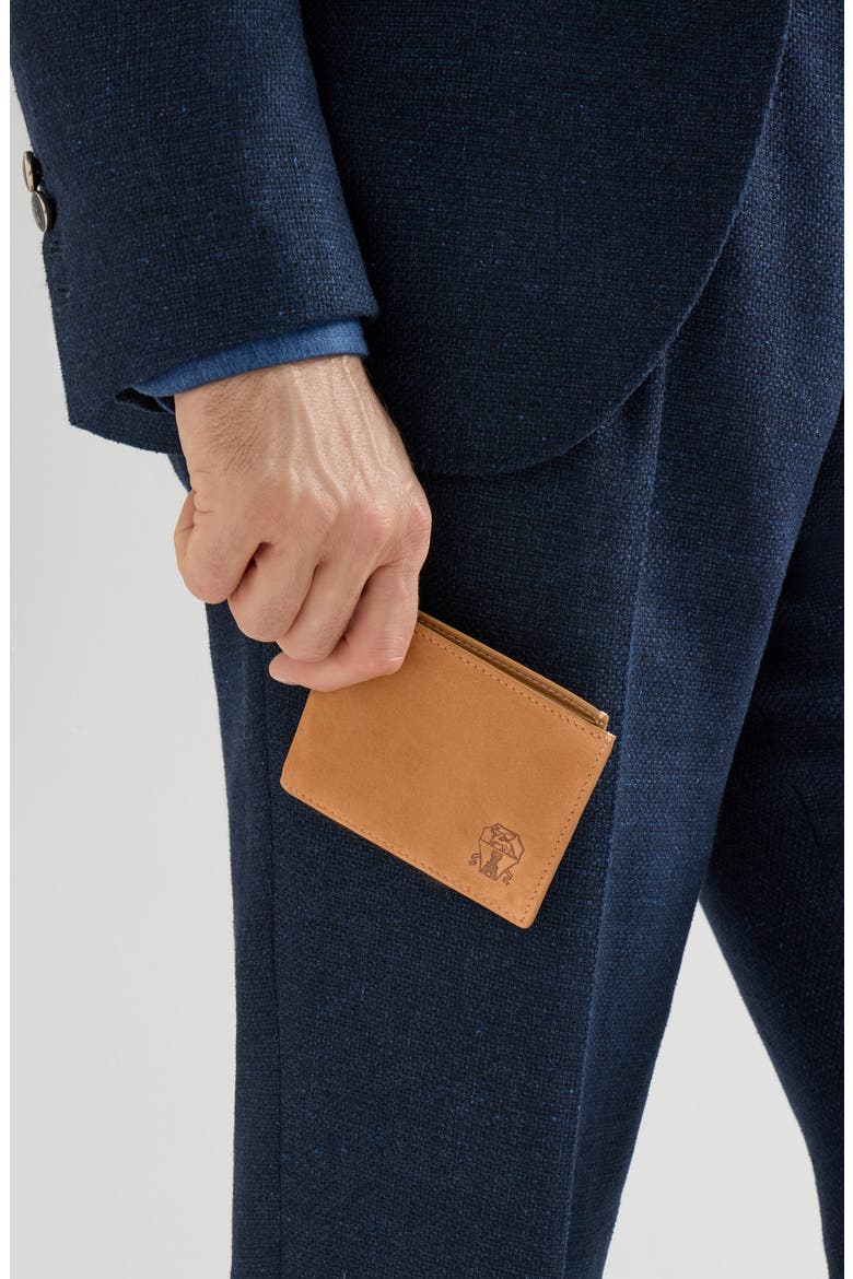 Nubuck wallet, Alternate, color, Cognac