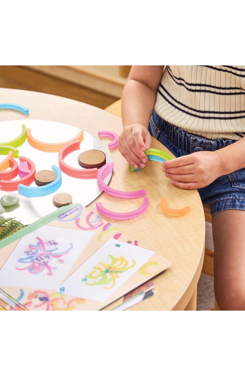 Kaplan Early Learning Company Translucent Arch Tiles - 90 Pieces, Alternate, color, Multicolored