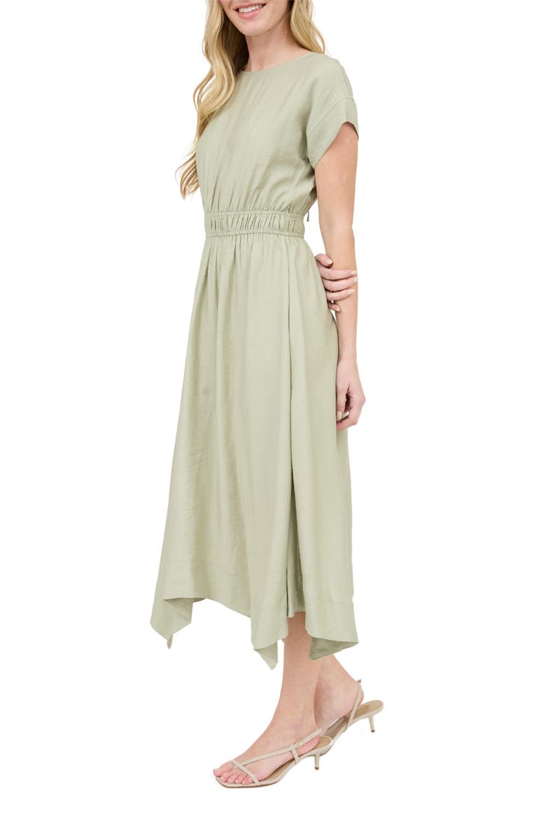 Asymmetric Shift Dress, Alternate, color, LIGHT OLIVE