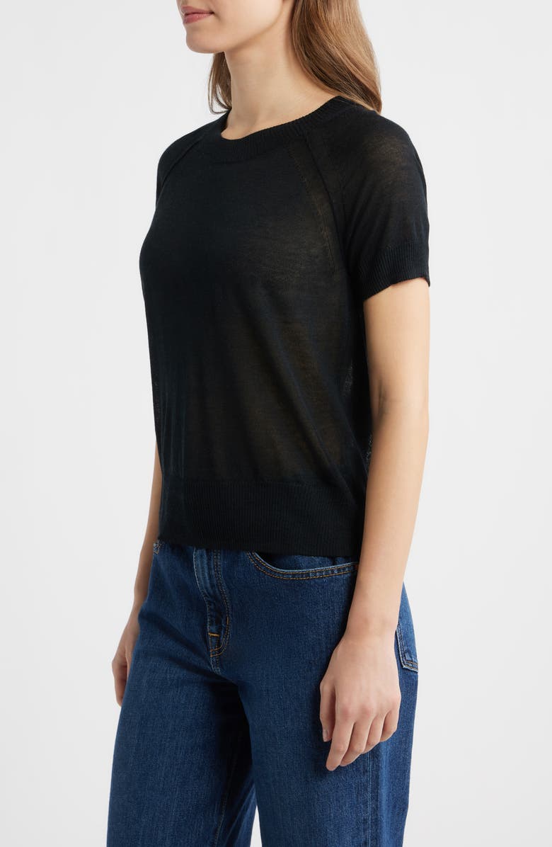 CITY BLUES Short Sleeve Knit Shirt, Alternate, color, Black