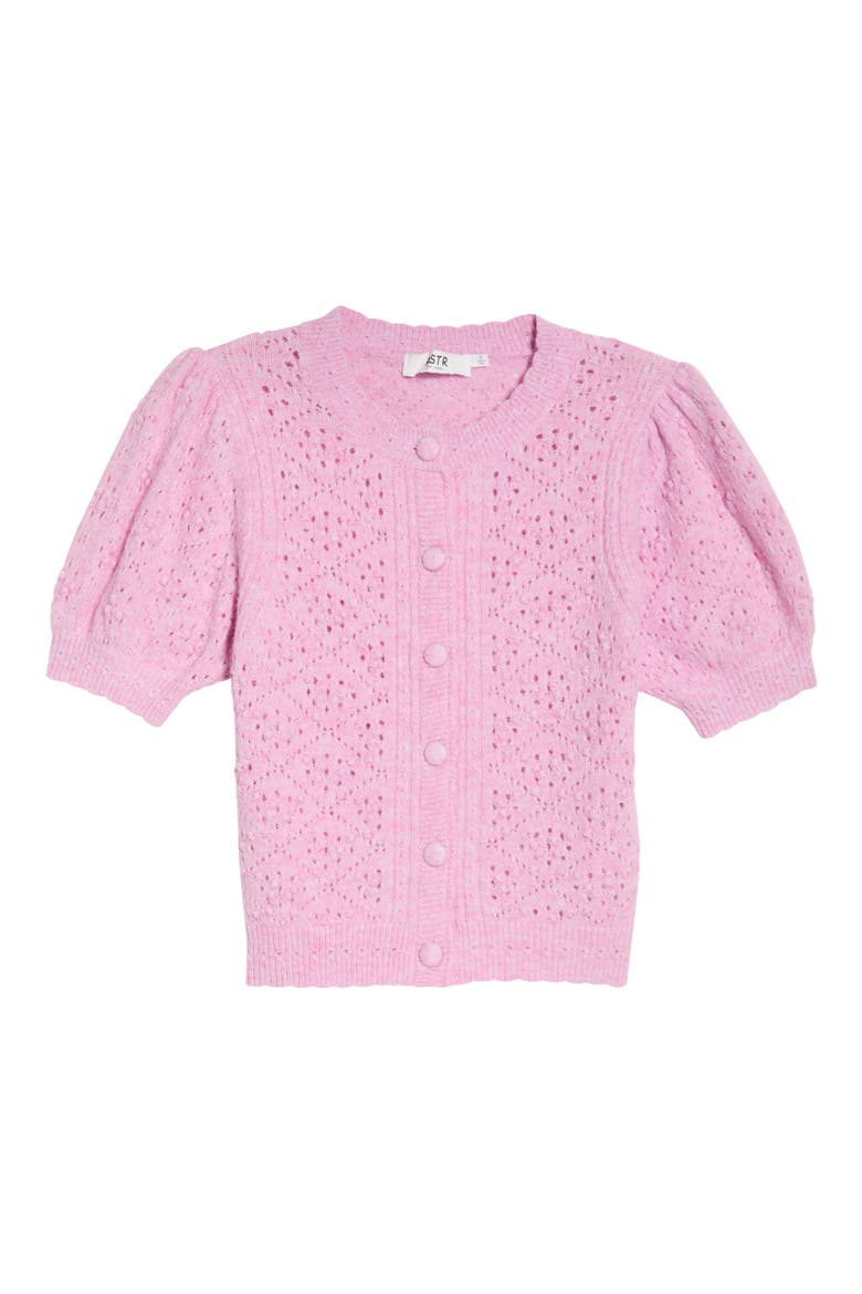 Kaydence Bobble Stitch Cardigan, Alternate, color, PINK