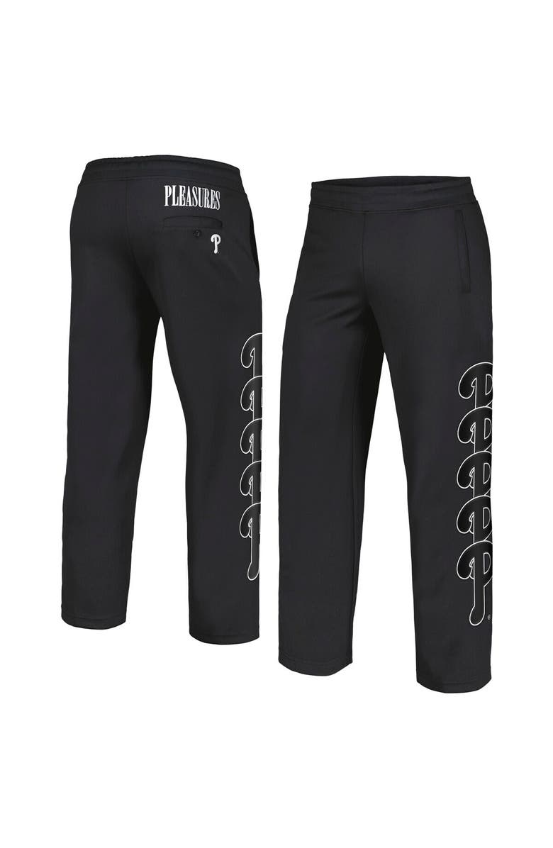 PLEASURES Men's PLEASURES Black Philadelphia Phillies Pitcher Track Pants, Main, color, Black