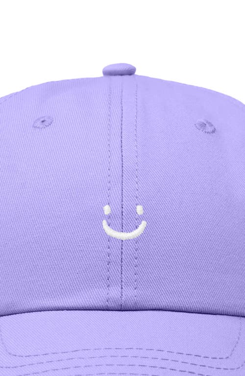 Dalix Lil Smile Embroidered Casual Hat In Lavender