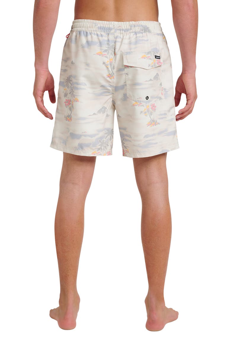 Everyday Water Repellent Tropical Surf Volley 6-Inch Swim Trunks, Alternate, color, MOONSTRUCK