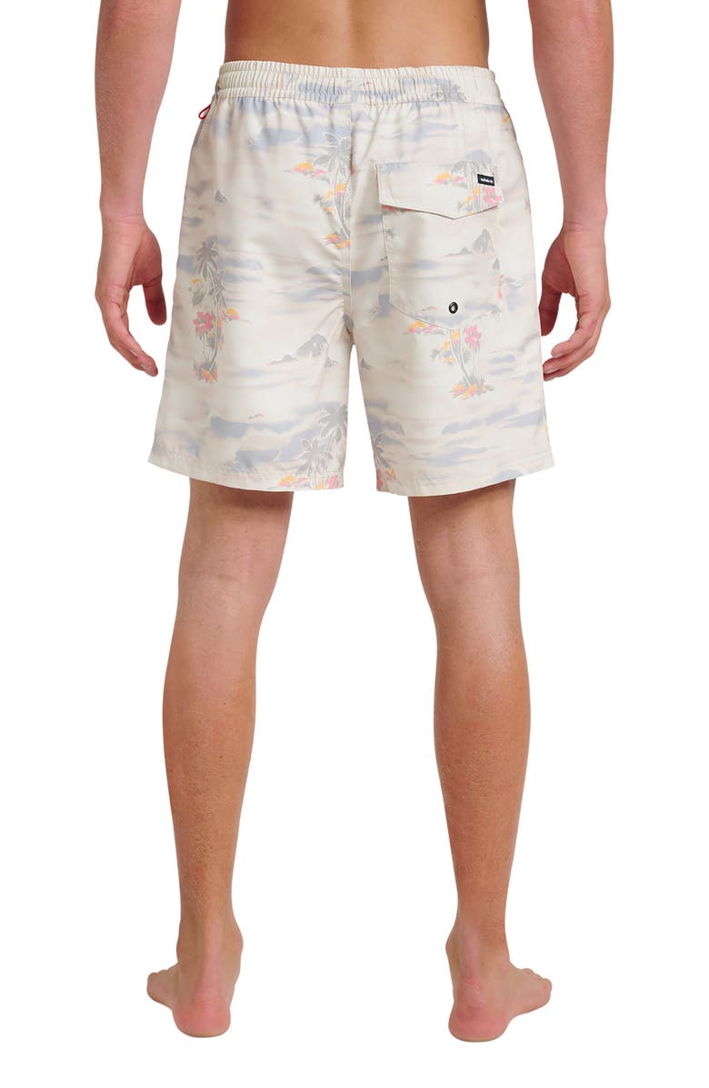 Quiksilver Everyday Water Repellent Tropical Surf Volley 6-Inch Swim Trunks, Alternate, color, Moonstruck