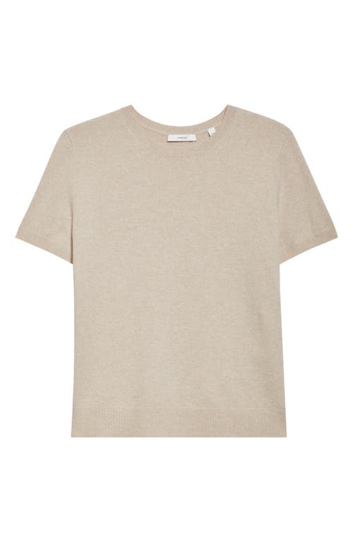 Vince Short Sleeve Wool & Cashmere Sweater In White