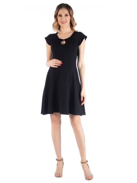 Maternity Dress with Keyhole Neck