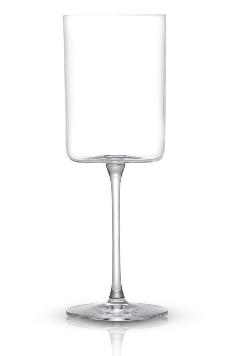 JoyJolt Claire Crystal Cylinder Red Wine Glass - Set of 4, Alternate, color, Clear