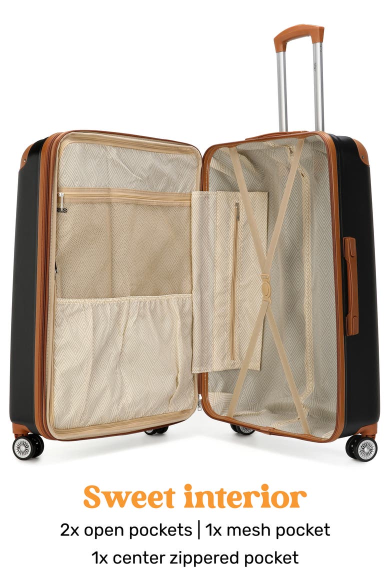 Collins 3-Piece Hardside Spinner Luggage Set, Alternate, color, BLACK