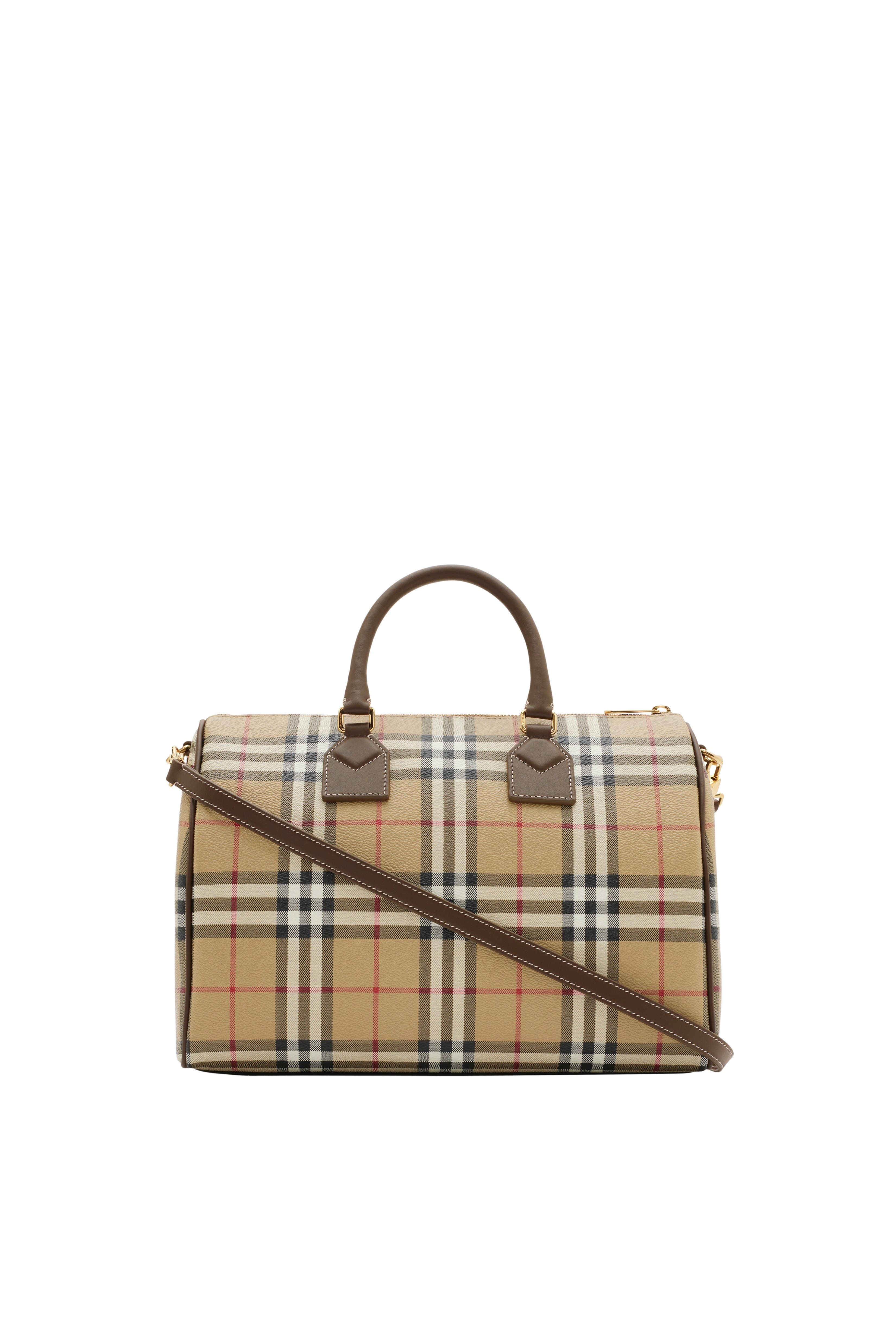 Burberry Medium Check Bowling Bag, Alternate, color, 