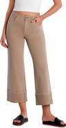 HINT OF BLU Clever Cuffed High Waist Wide Leg Jeans