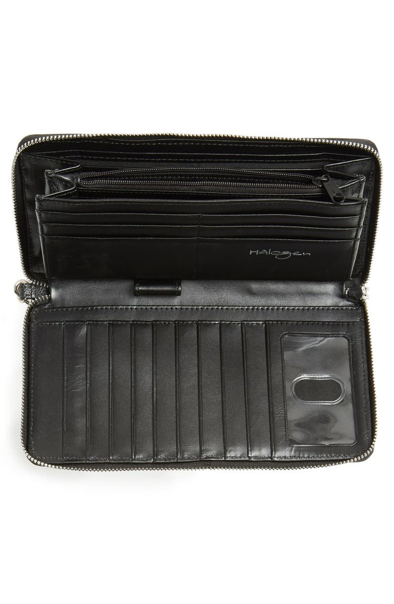 Halogen<sup>®</sup> Zip Around Leather Wallet, Alternate, color, 