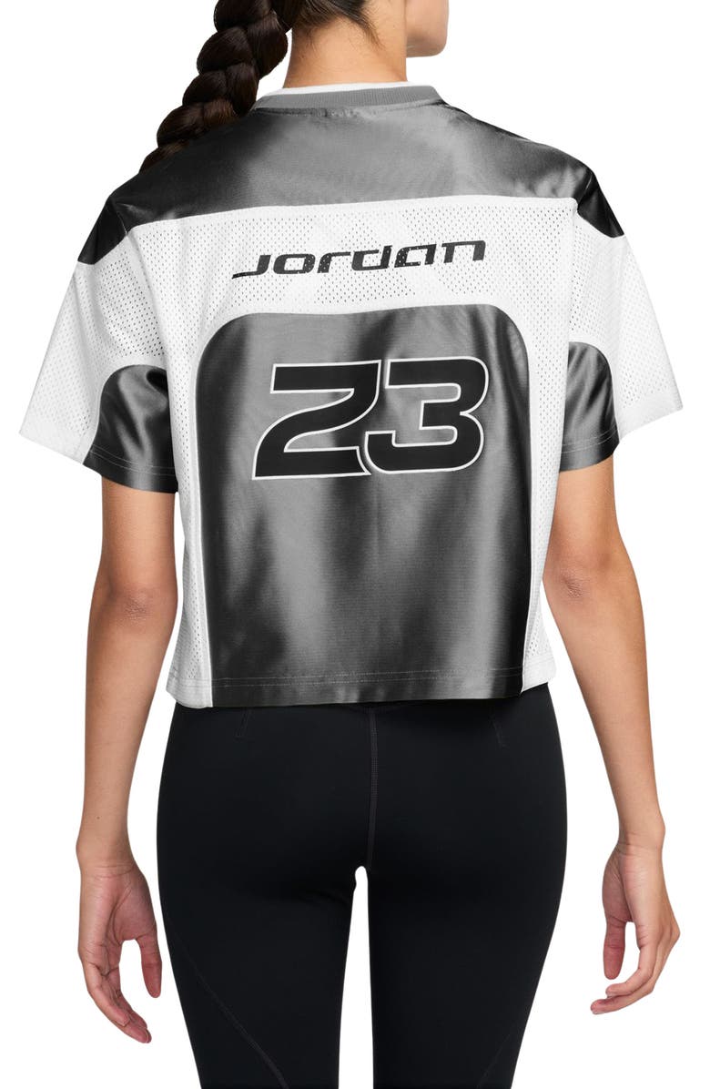 Jordan Crop Jersey Top, Alternate, color, 010 Black/White