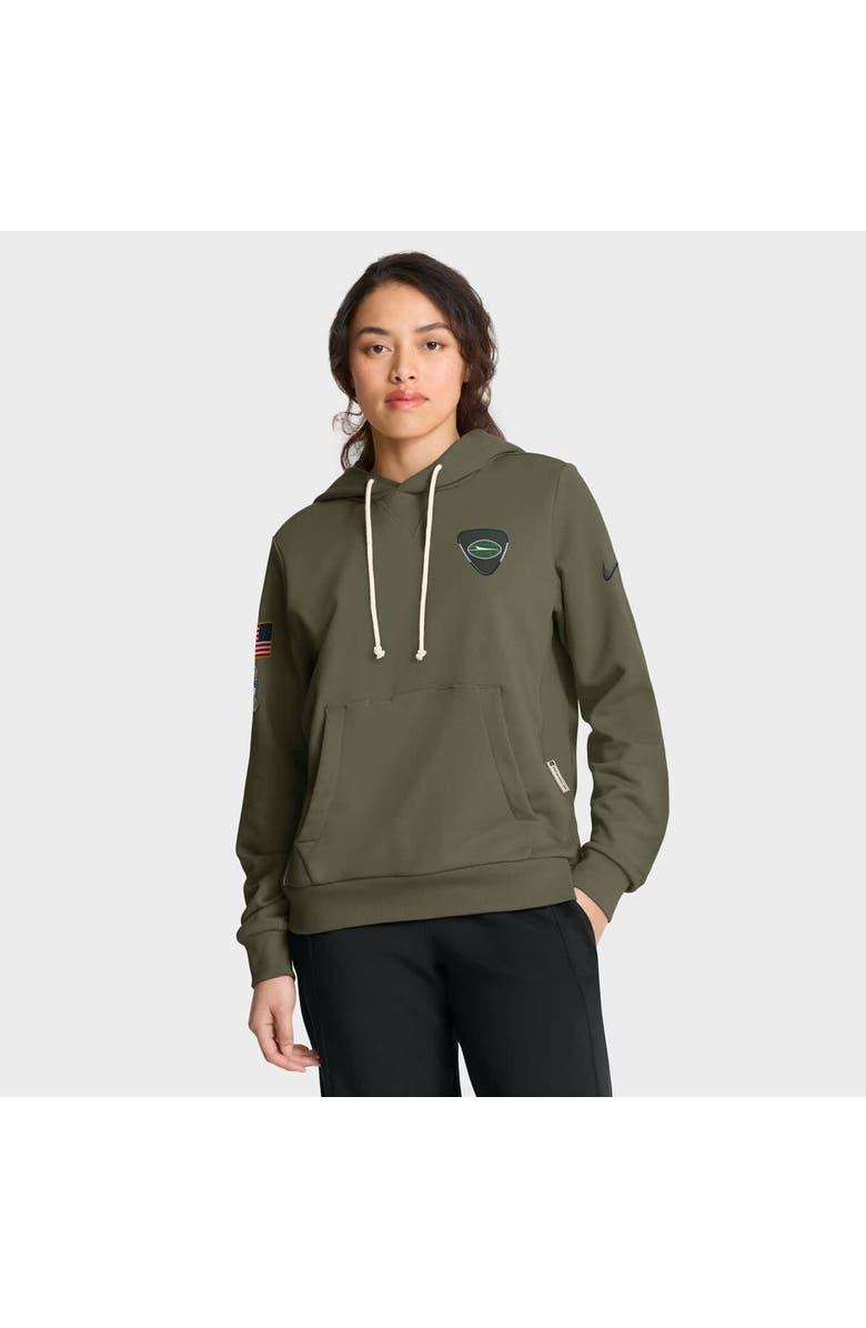 Nike Women's Nike Olive New York Jets 2025 Salute to Service Sideline Standard Issue Dri-FIT Hoodie, Main, color, Olive