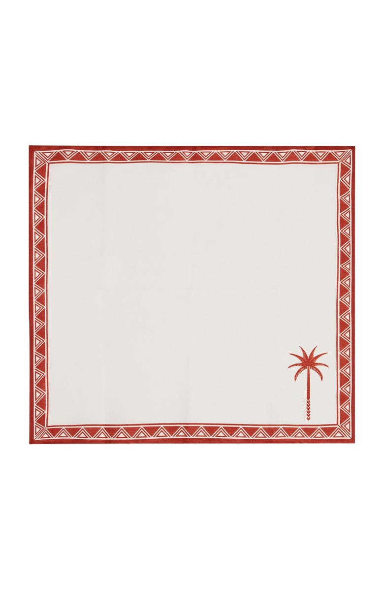 La DoubleJ Large Napkins Set Of 2, Alternate, color, Date Palms Napkin Mattone