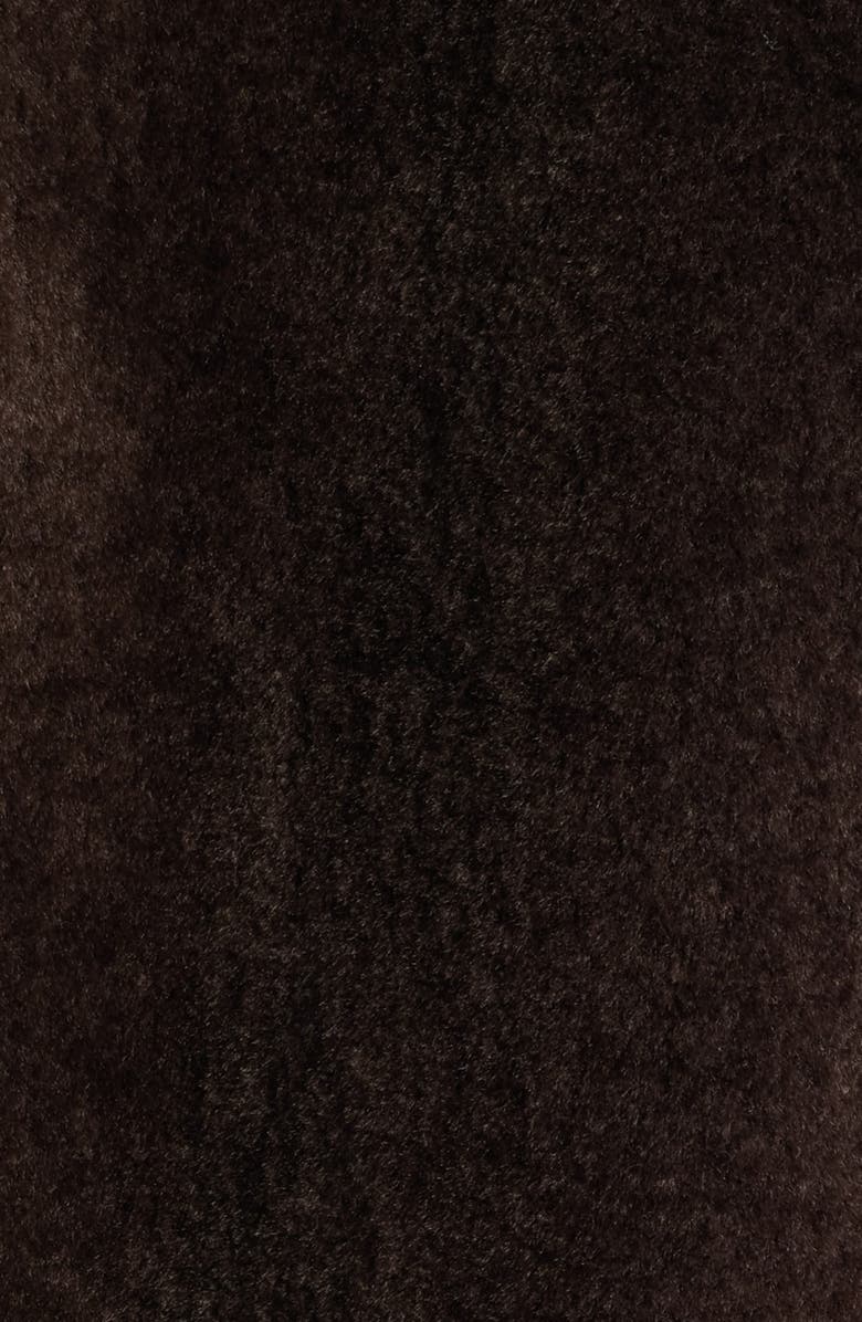 Madewell Bubble Faux Fur Bomber Jacket, Alternate, color, Dark Chocolate