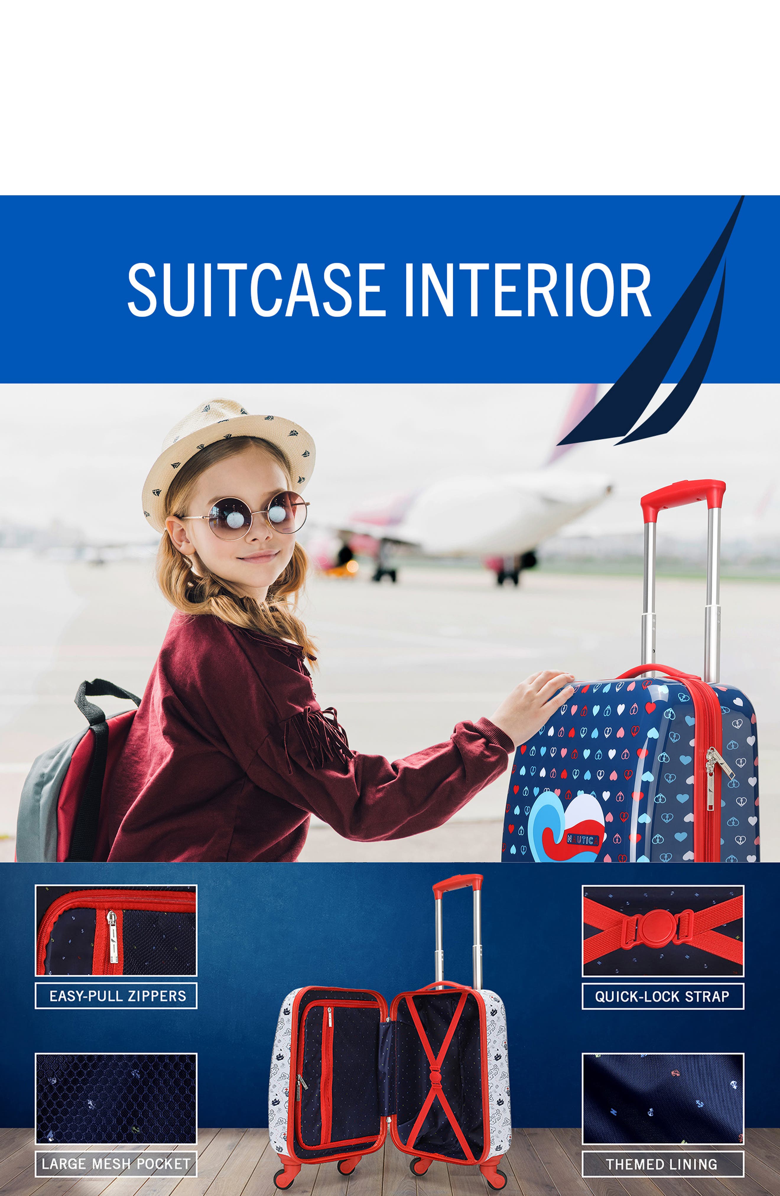 Nautica Adventure Airline Approved Carry On Suitcase, Alternate, color, Shark Attack