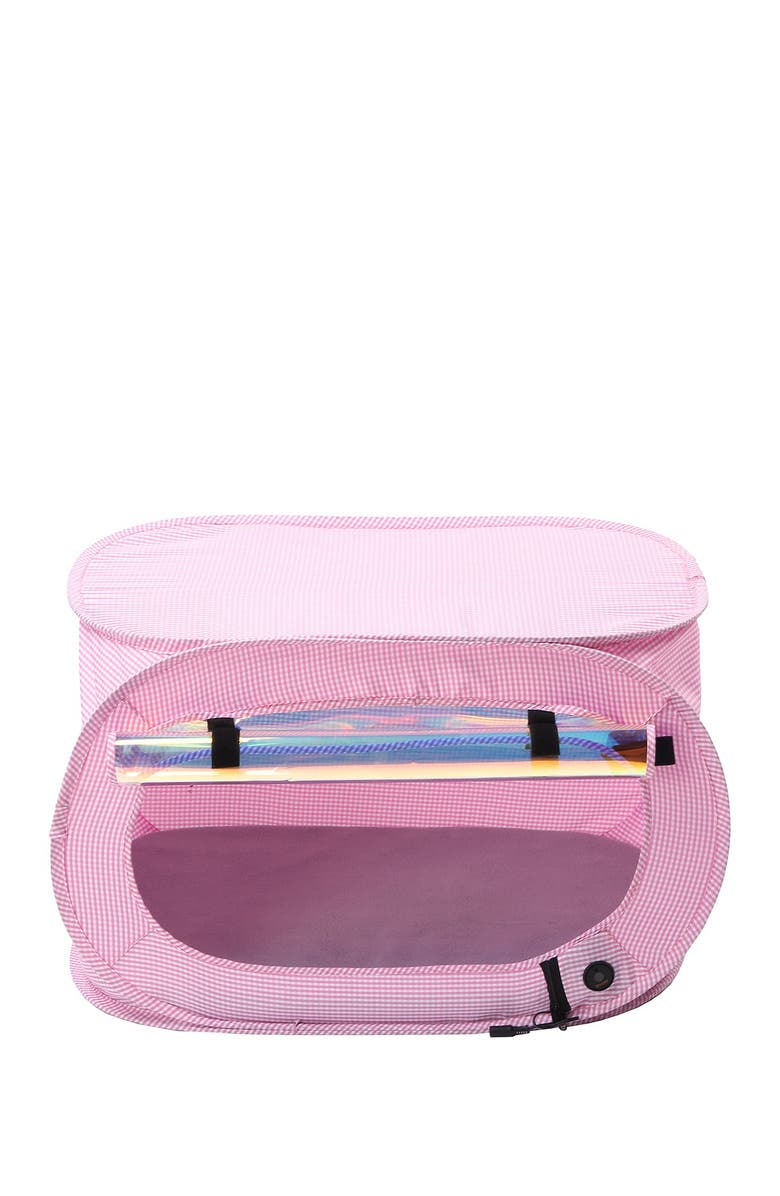 PET LIFE "Enterlude" Electronic Heating Lightweight and Collapsible Pet Tent - One Size, Alternate, color, Pink