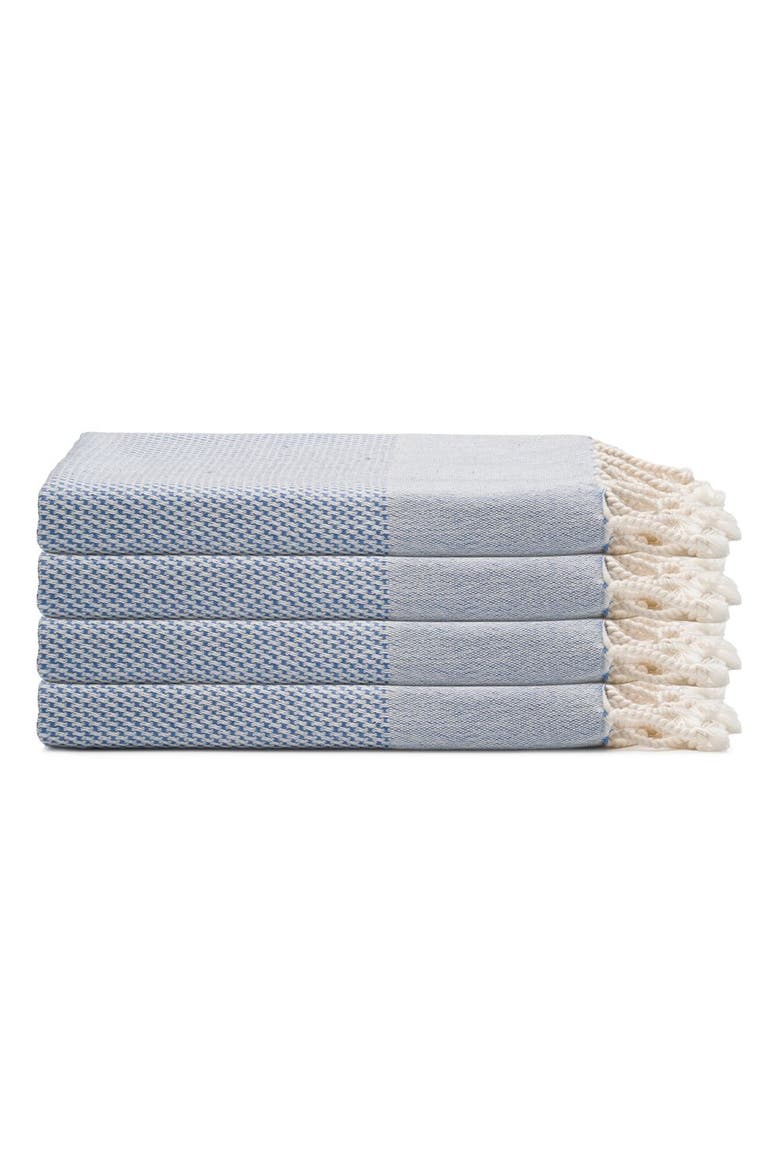 Whisper Weight Turkish Cotton Hand Towel Bundle, Main, color, Denim Blue