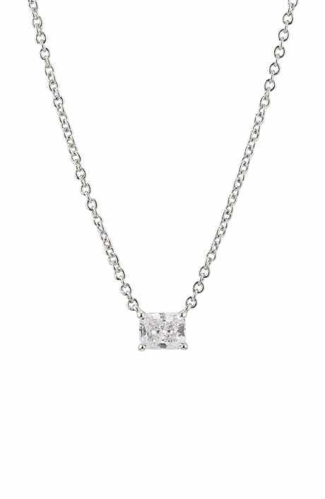 Nadri Modern Luv Small Emerald Cut Cubic Zirconia Pendant Necklace