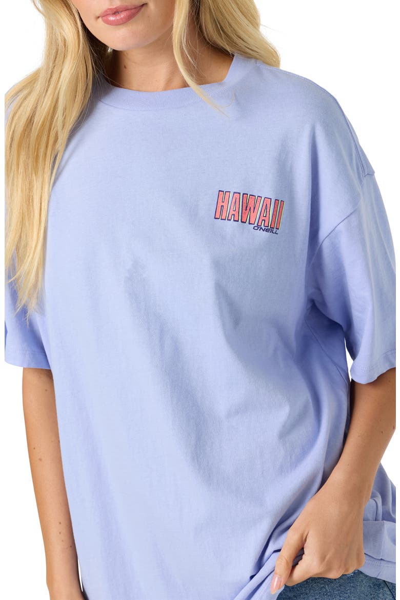 Shaka Hawaii Graphic Oversized T-shirt, Alternate, color, BLUE JELLY